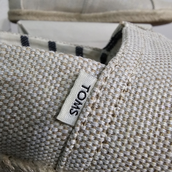 TOMS LNC Womens Alpargatas Espadrille Slip On Flats Beige Canvas Size 7 - Picture 4 of 8